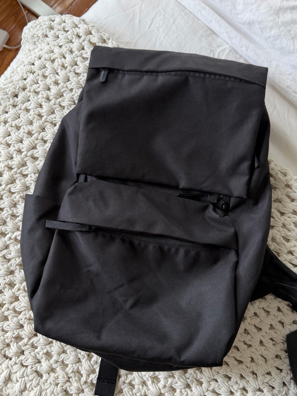 Everlane Black Nylon Everyday Backpack